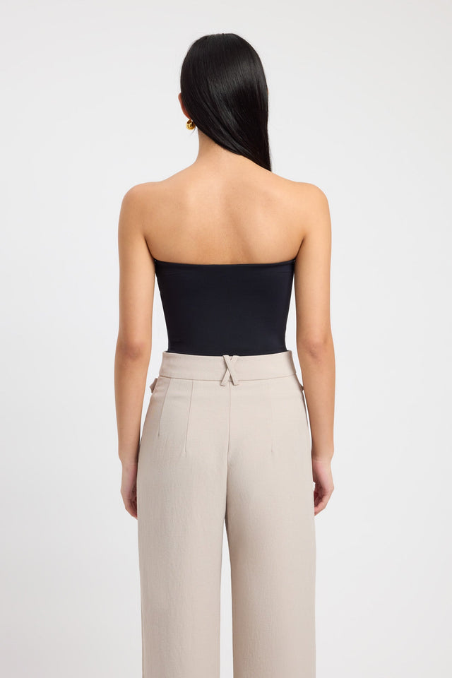 Vita Strapless Top Kookai Fitted Squareneck Sleeveless Womens-Blouse 