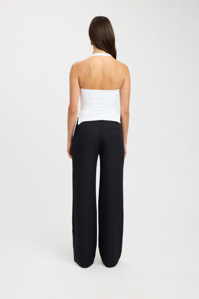 back Stella Halter Top Kookai Fitted Thick strap Scoop white womens-singlets 