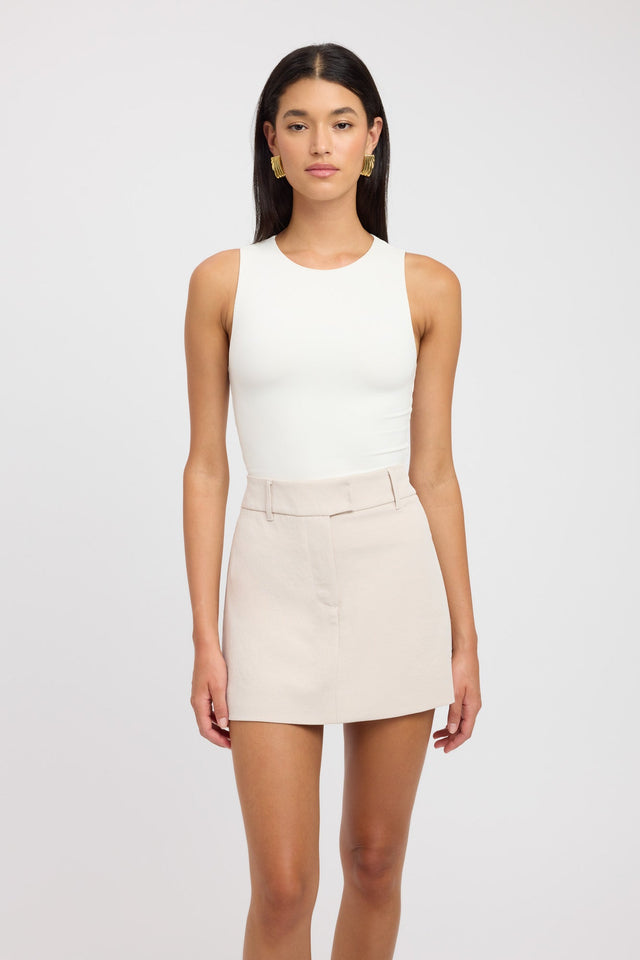 front Luca Top Kookai Fitted Roundneck Sleeveless Womens-Blouse 