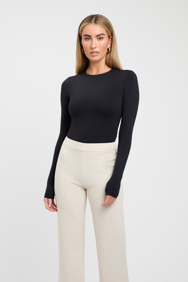 product Elina Long Sleeve Bodysuit Kookai Fitted Roundneck Long sleeve Womens-Blouse 