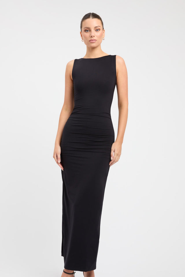 product Estelle Midi Dress Kookai Straight Midi Fitted Boatneck white womens-dresses 