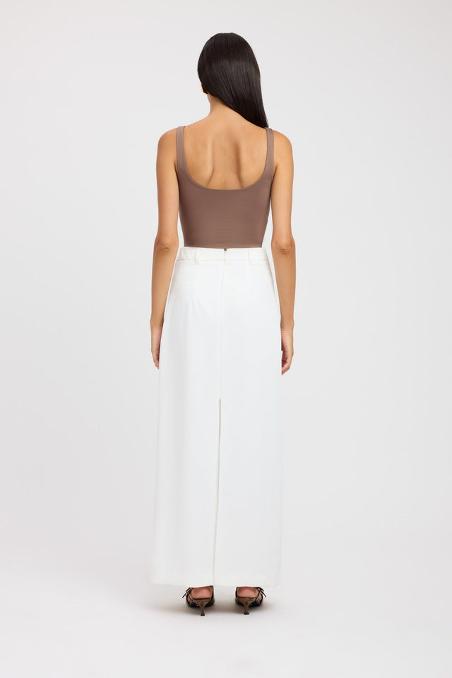 front Venice Tank Kookai Fitted Squareneck Sleeveless Womens-Blouse 