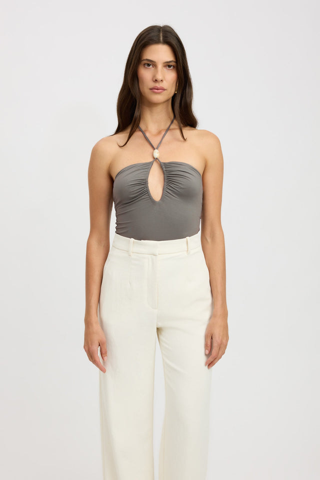 product Bentley Bead Top Kookai Fitted Squareneck Sleeveless Womens-Blouse 