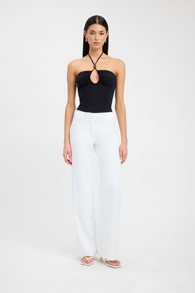 Bentley Bead Top Kookai Fitted Asymmetry Sleeveless Womens-Blouse 