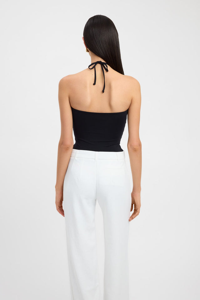 Bentley Bead Top Kookai Fitted Asymmetry Sleeveless Womens-Blouse 