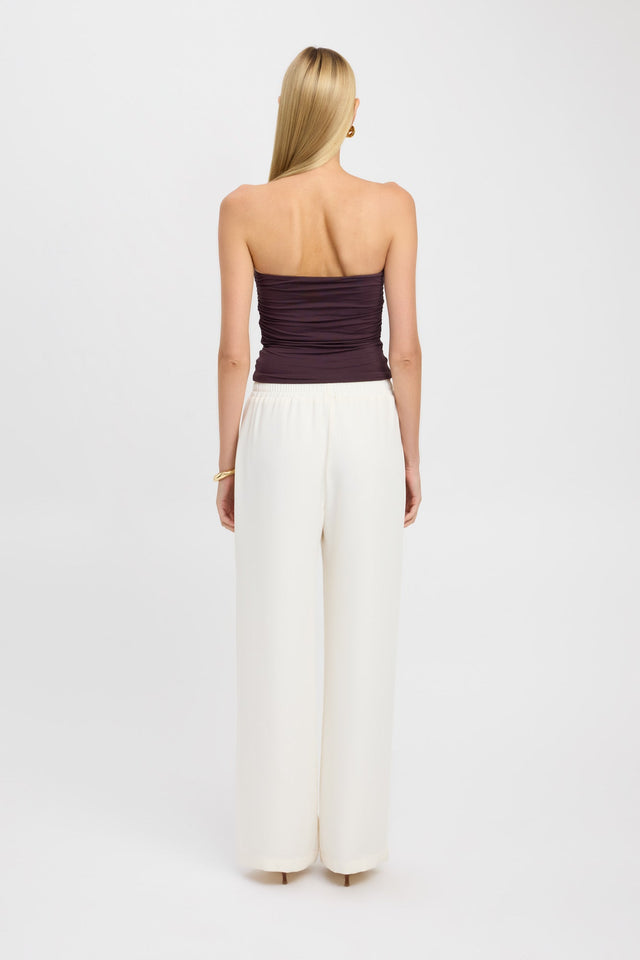 back Tayla Trim Top Kookai Fitted Sweetheart Sleeveless Womens-Blouse 