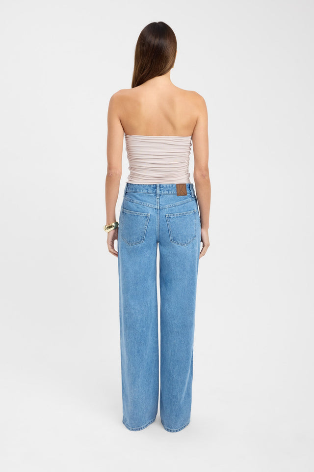 back Tayla Trim Top Kookai Fitted Sweetheart Sleeveless Womens-Blouse 