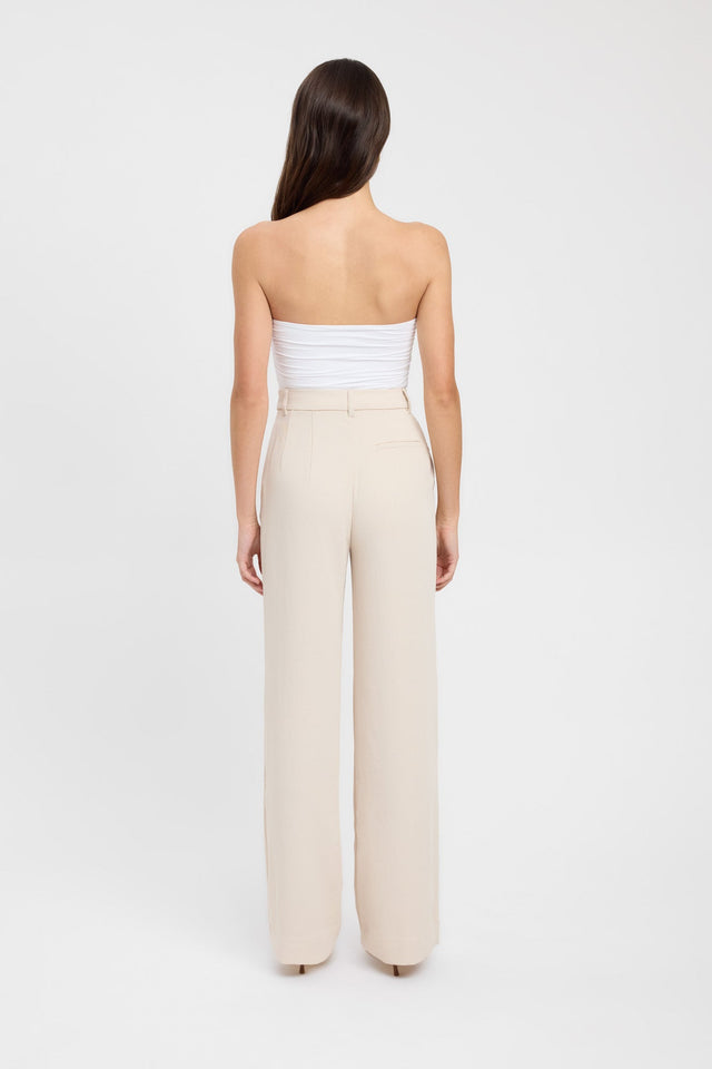 back Tayla Trim Top Kookai Fitted Sweetheart Sleeveless Womens-Blouse 