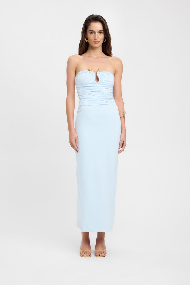 product Tayla Trim Maxi Dress Kookai Bodycon Maxi Fitted Sweetheart light blue womens-dresses 