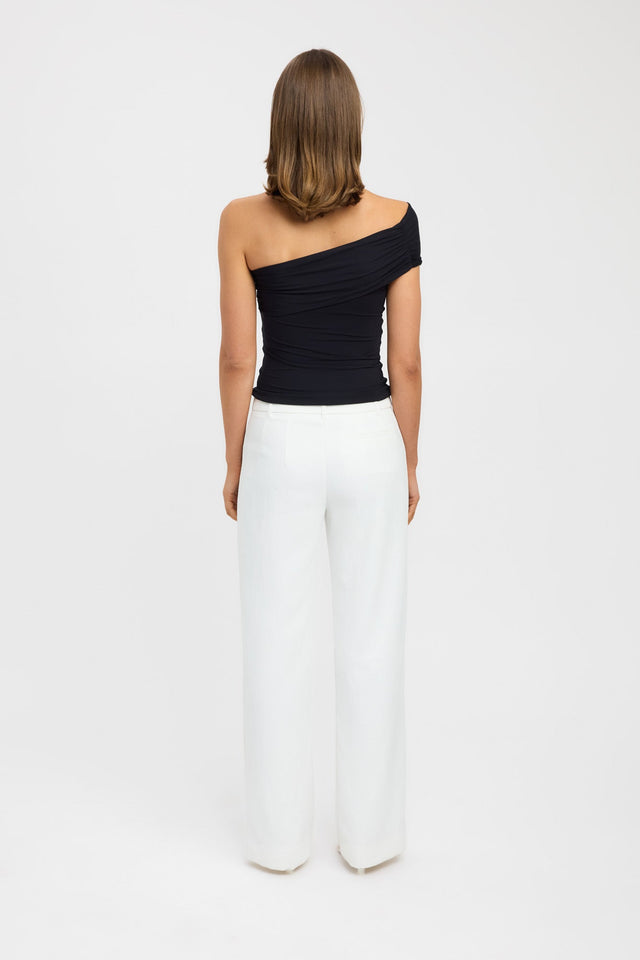 back Aston Top Kookai Fitted Asymmetry Sleeveless Womens-Blouse 