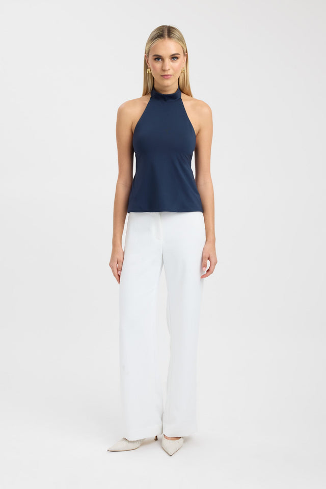 front Kaye Top Kookai Fitted Highneck Sleeveless Womens-Blouse 