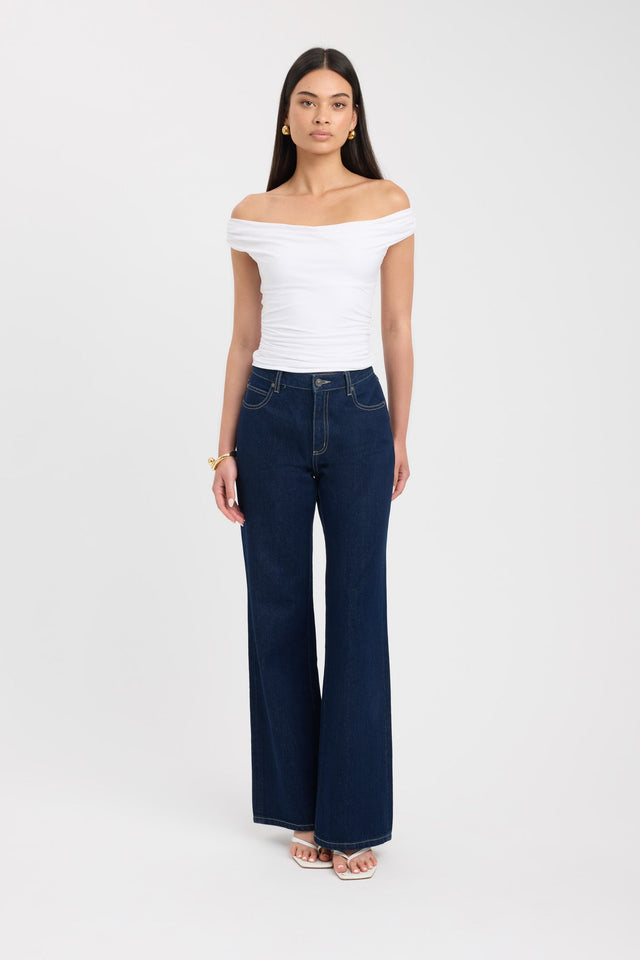 side Nina Top Kookai Fitted Straight Short sleeves Womens-Blouse 