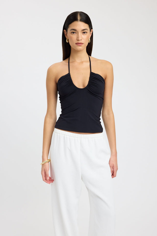 front Marissa Top Kookai Fitted Scoopneck Sleeveless Womens-Blouse 