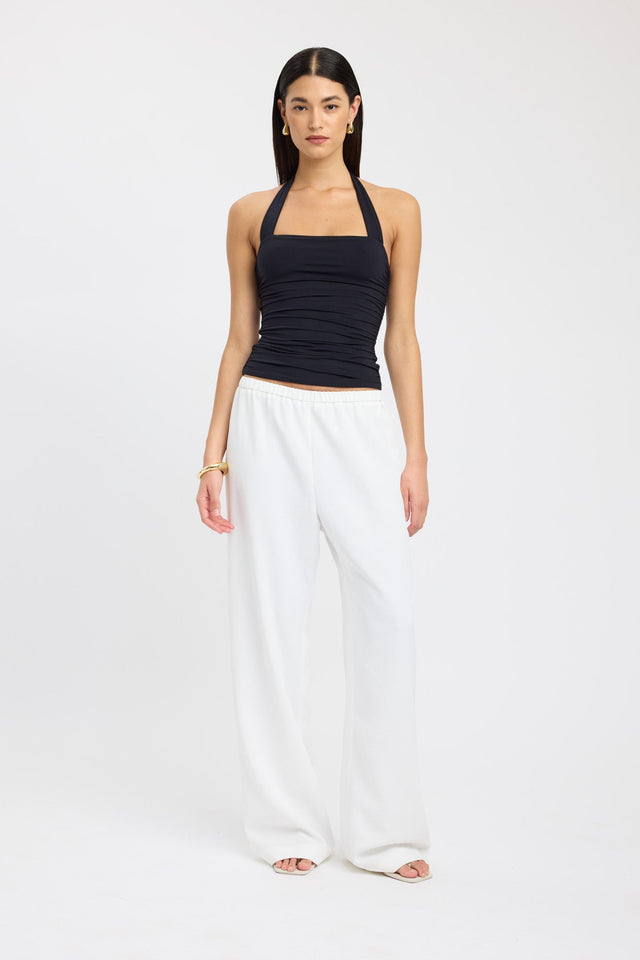 front Hailey Halter Top Kookai Relaxed Thick strap High-neck white womens-singlets 