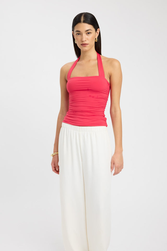 side Hailey Halter Top Kookai Fitted Thick strap Square womens-singlets 