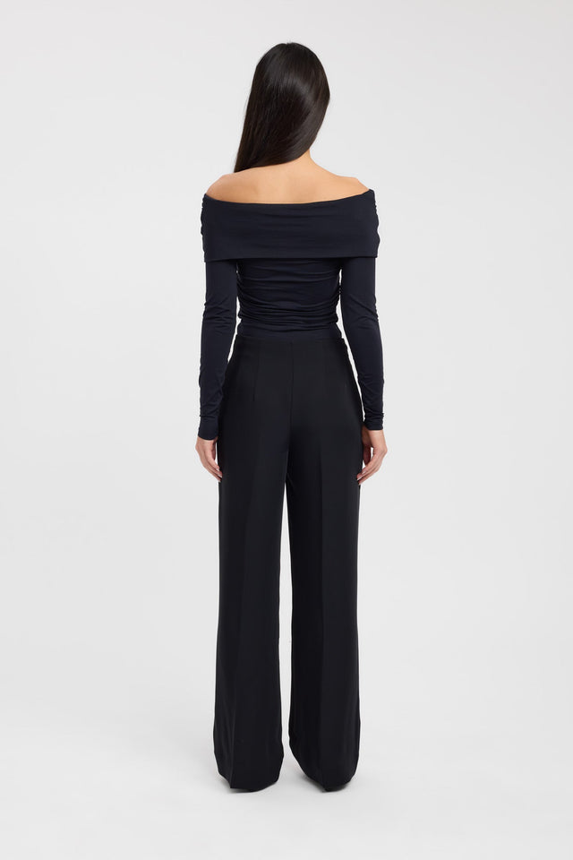 back Kalia Long Sleeve Top Kookai Fitted V-neck Long sleeve Womens-Blouse 