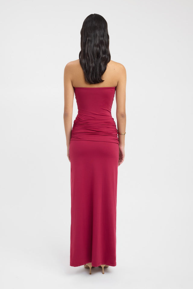 back Torin Trim Maxi Dress Kookai Bodycon Maxi Fitted womens-dresses 