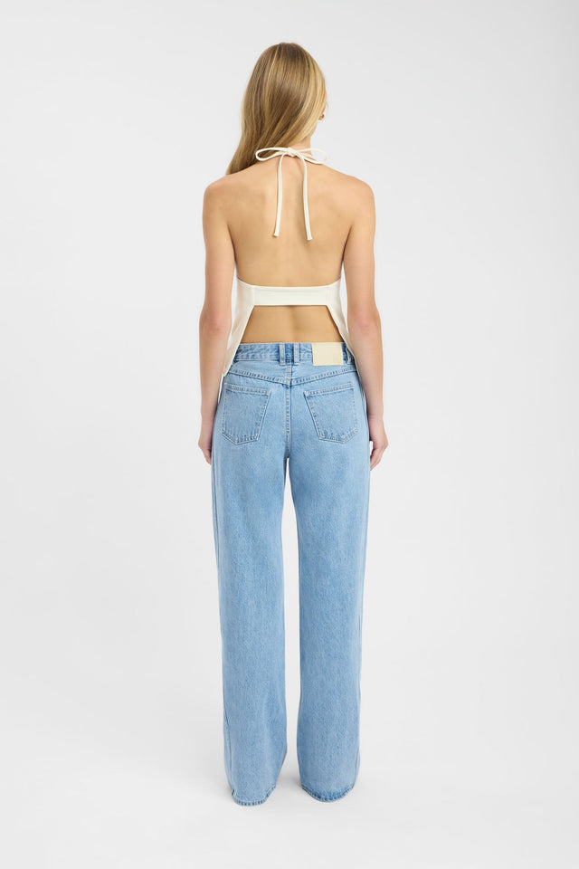 back Haven Top Kookai Fitted Plungeneck Sleeveless Womens-Blouse 