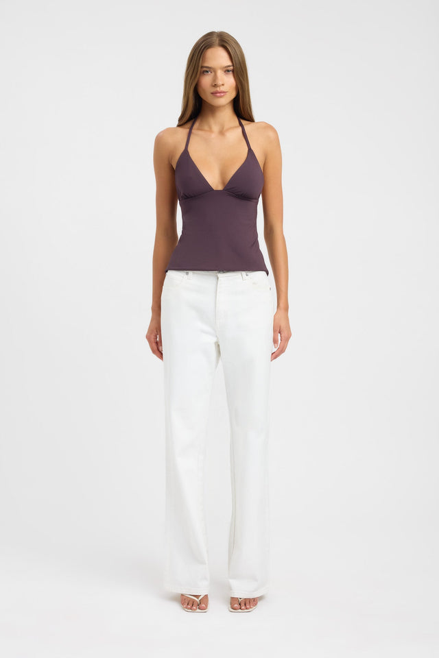 side Haven Top Kookai Fitted Sweetheart Sleeveless Womens-Blouse 