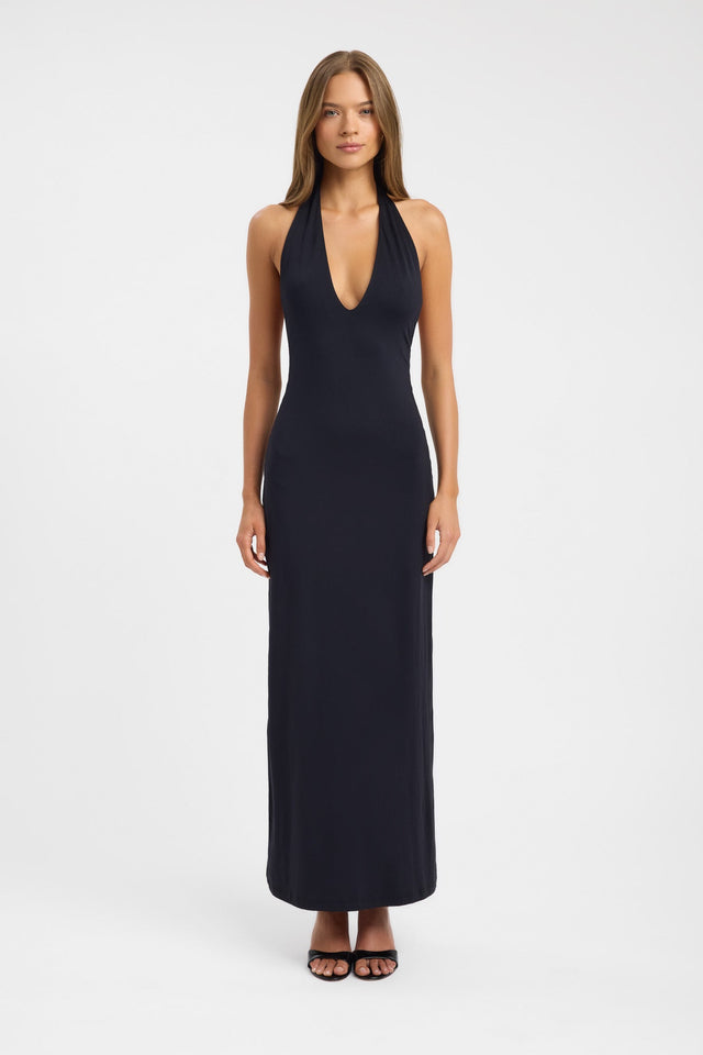 front Bianca Maxi Dress Kookai Bodycon Maxi Fitted Plungeneck womens-dresses 