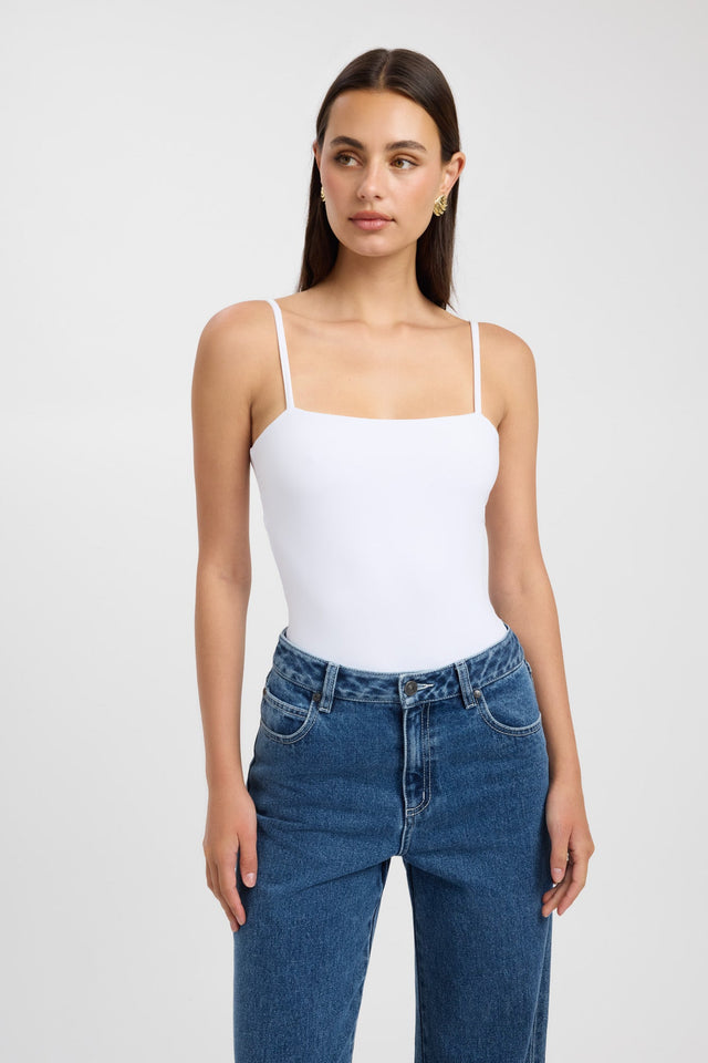 front Blair Bodysuit Kookai Square neck womens-bodysuit 