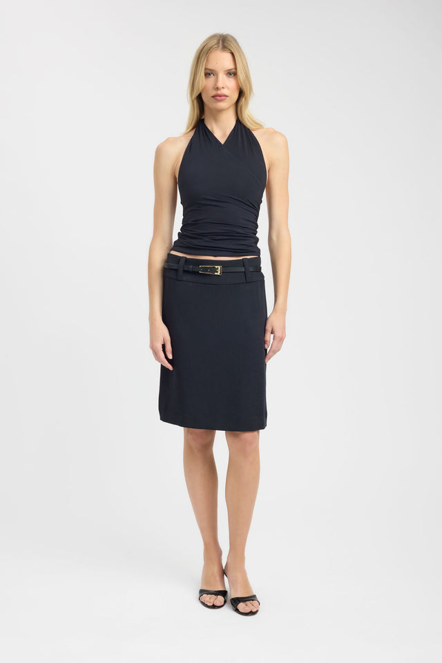front Alexia Top Kookai Fitted V-neck Sleeveless Womens-Blouse 