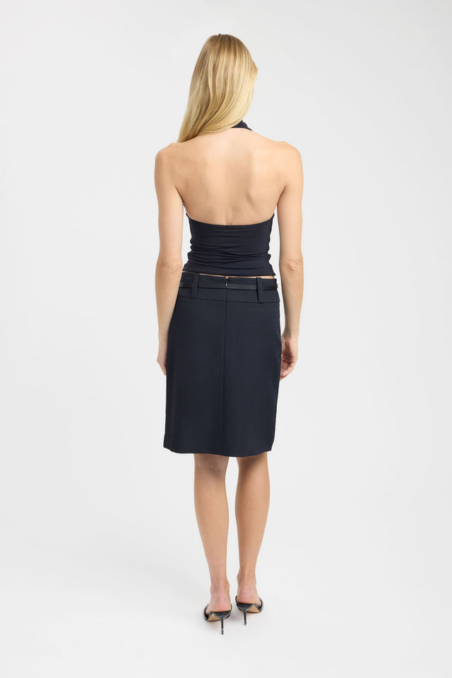 back Alexia Top Kookai Fitted V-neck Sleeveless Womens-Blouse 