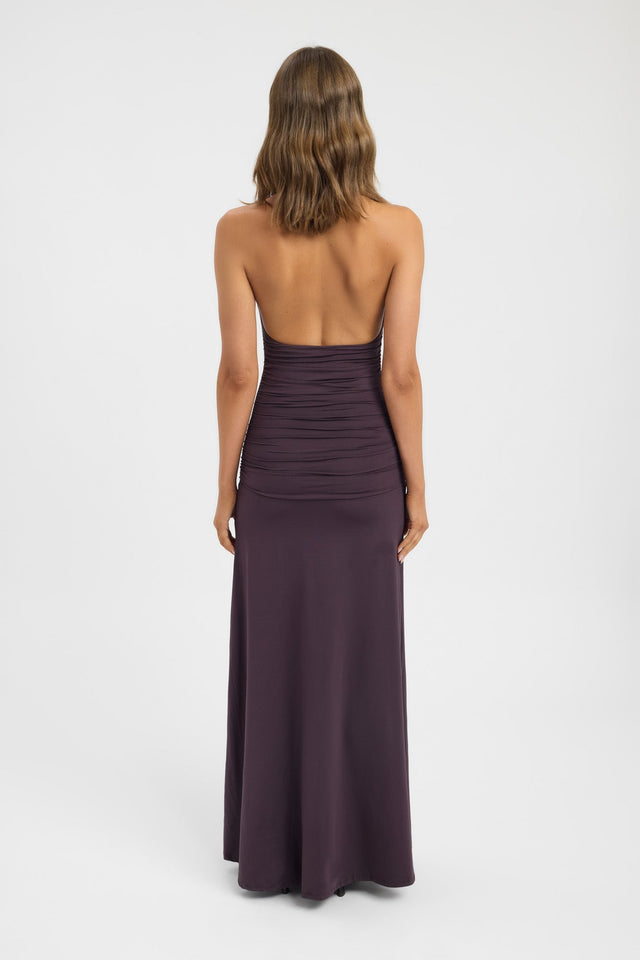 back Zayla Maxi Dress Kookai Fit-and-flare Maxi Fitted Plungeneck womens-dresses 