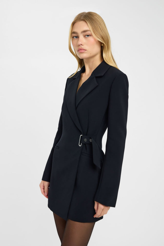 side Alto Blazer Dress Kookai Straight Mini Relaxed V-neck womens-dresses 