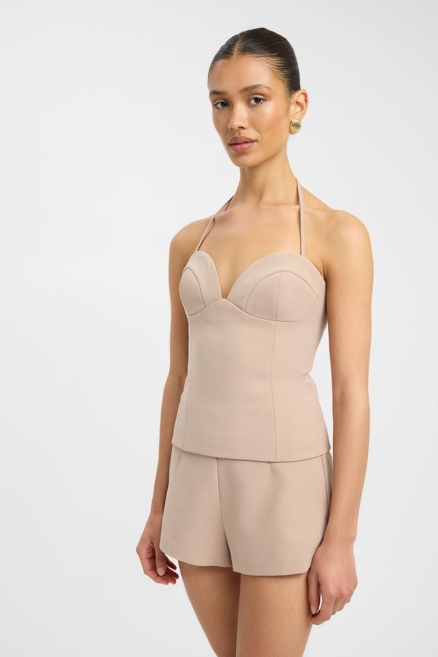 side Alto Corset Top Kookai Fitted Sweetheart Sleeveless Womens-Blouse 