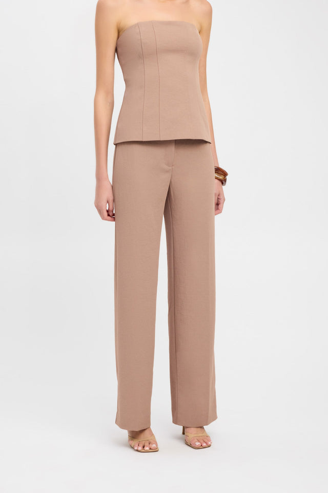 front Ariel Low Rise Pant Kookai Regular High-rise beige womens-regular-pants 