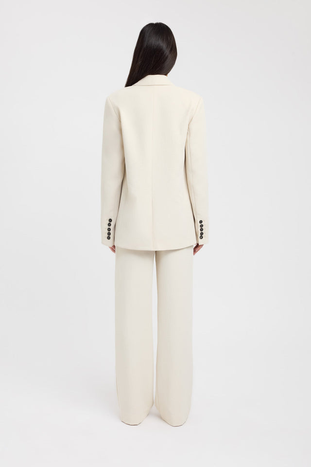 back Ariel Button Blazer Kookai Long sleeve Blazer Full length grey womens-coats-and-jackets 