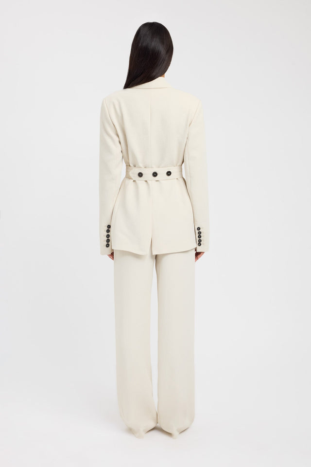 back Ariel Button Blazer Kookai Long sleeve Blazer Full length grey womens-coats-and-jackets 