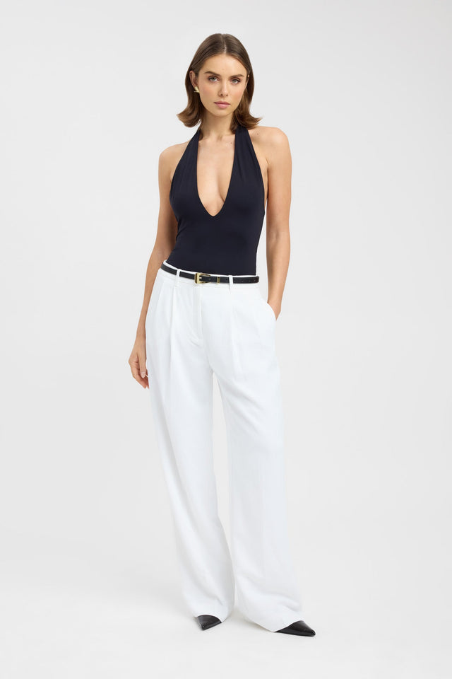 front Bianca Bodysuit Kookai Fitted Plungeneck Sleeveless Womens-Blouse 