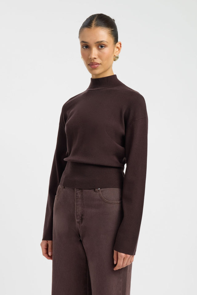 Amsterdam Turtle Neck Top Kookai High neck Relaxed womens-jumpers 