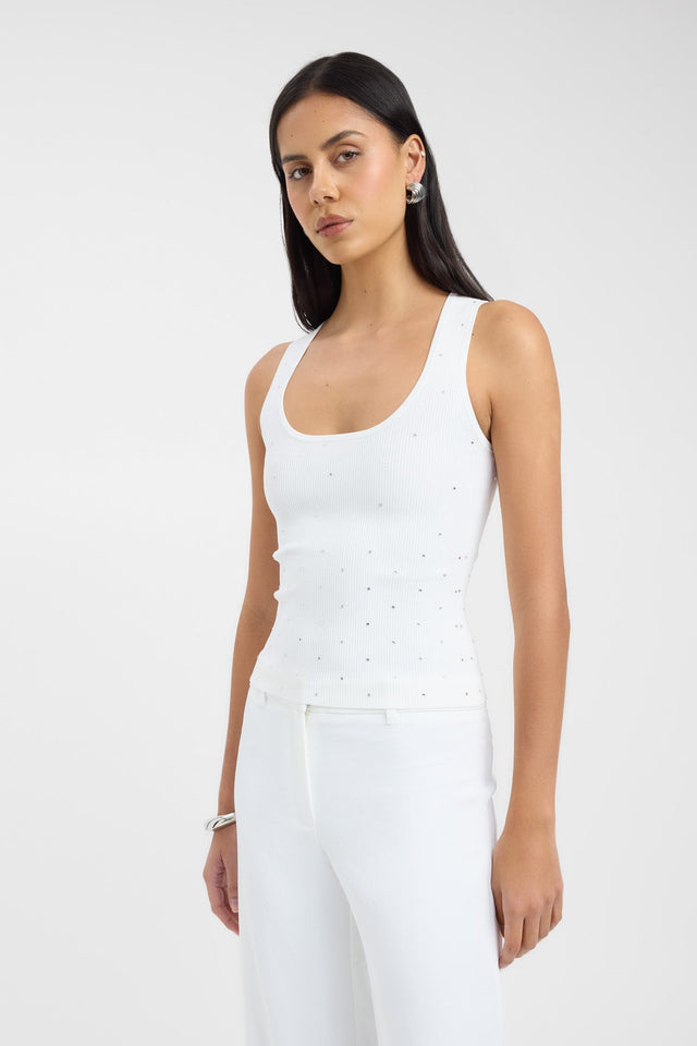 side Riviera Top Kookai Fitted Thick strap Scoop womens-singlets 