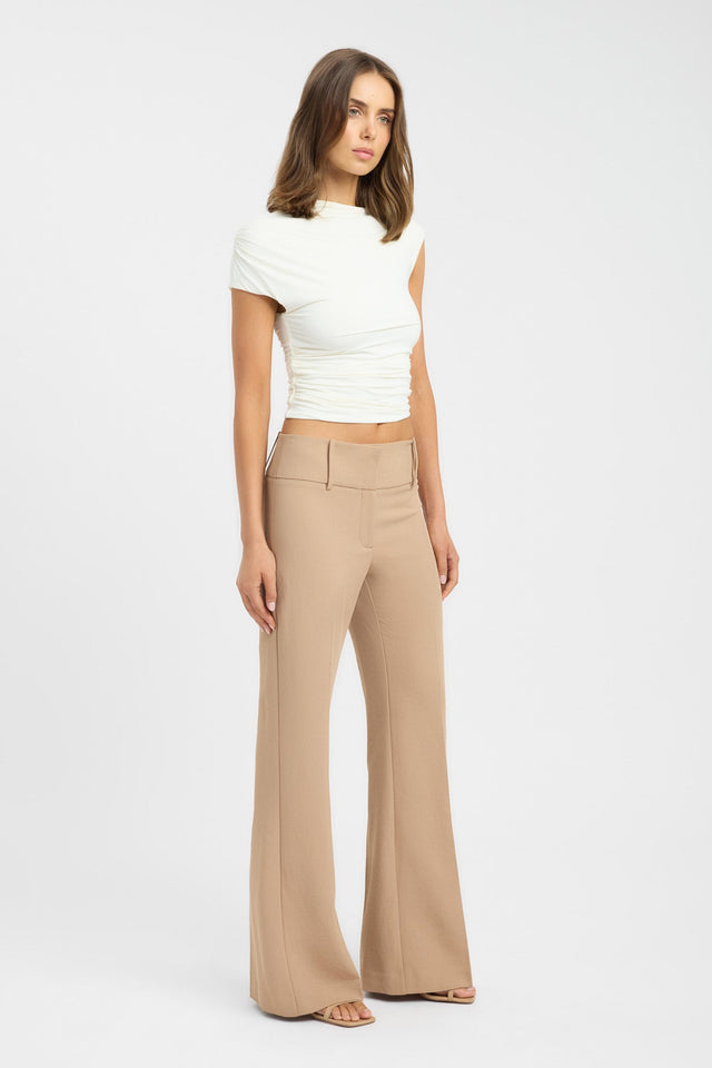 front Ariel Waistband Pant Kookai relaxed Mid-rise womens-regular-pants 