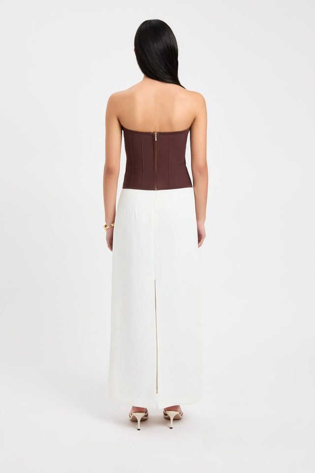 April Strapless Corset Kookai Fitted Strapless Square white womens-singlets 