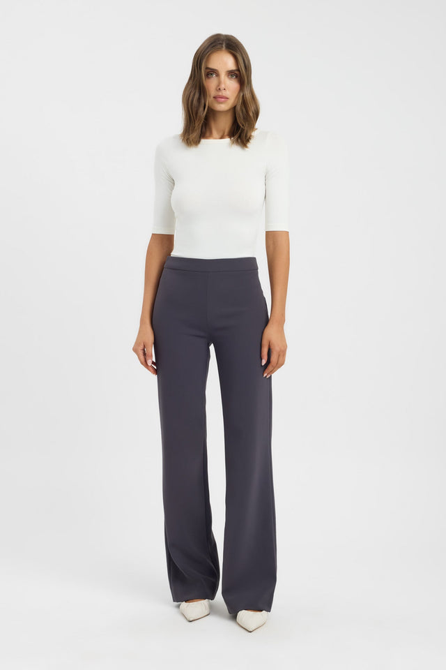 side Alto Long Flare Pants Kookai Regular High-rise womens-regular-pants 