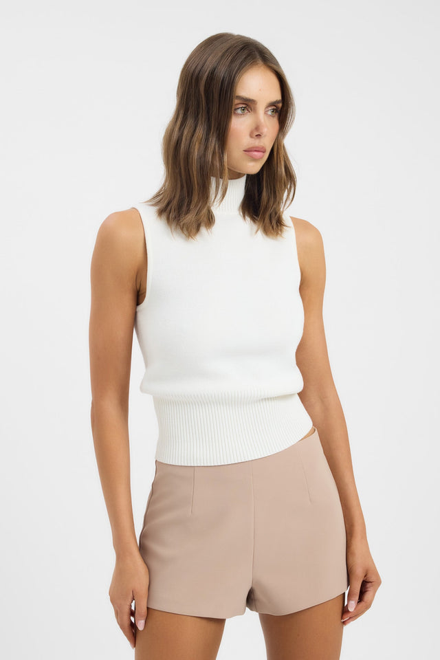 front Alto Micro Short Kookai High-rise Fitted womens-shorts 