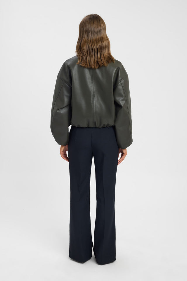 back Heavy Phoenix Bomber Jacket Kookai Long sleeve Bomber cropped womens-coats-and-jackets 