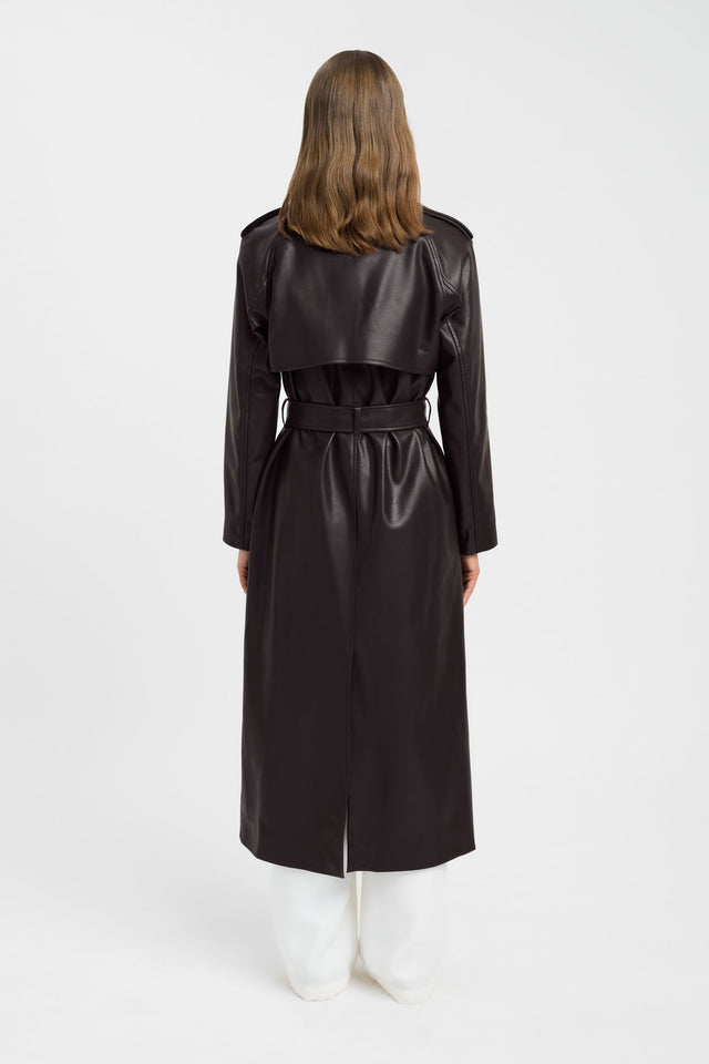Designed with the Heavy Phoenix Tied Trench womens coats and jackets featuring full sleeves in black back