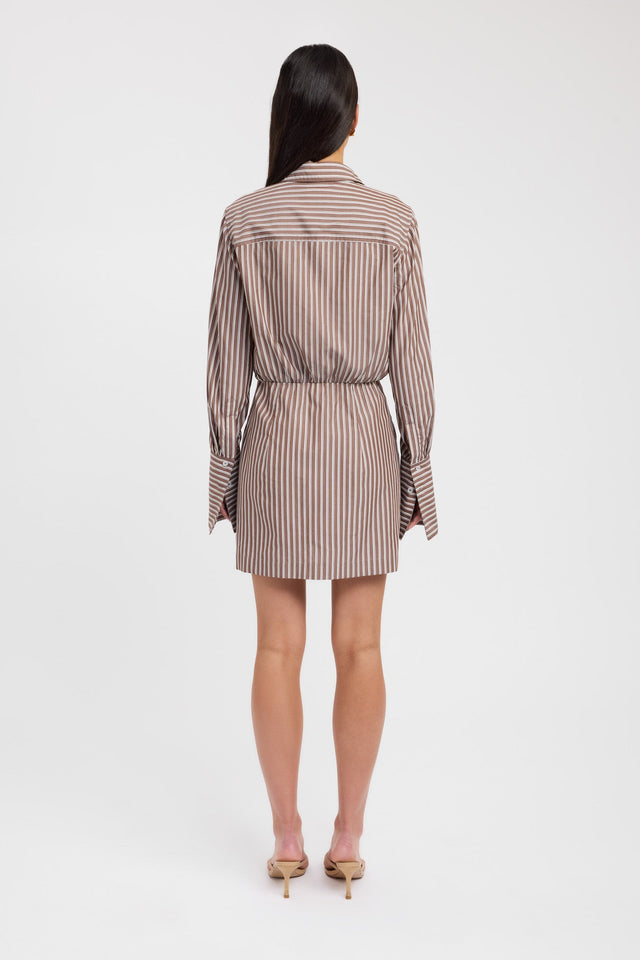 back Harvey Shirt Dress Kookai Shirt Mini Relaxed V-neck womens-dresses 