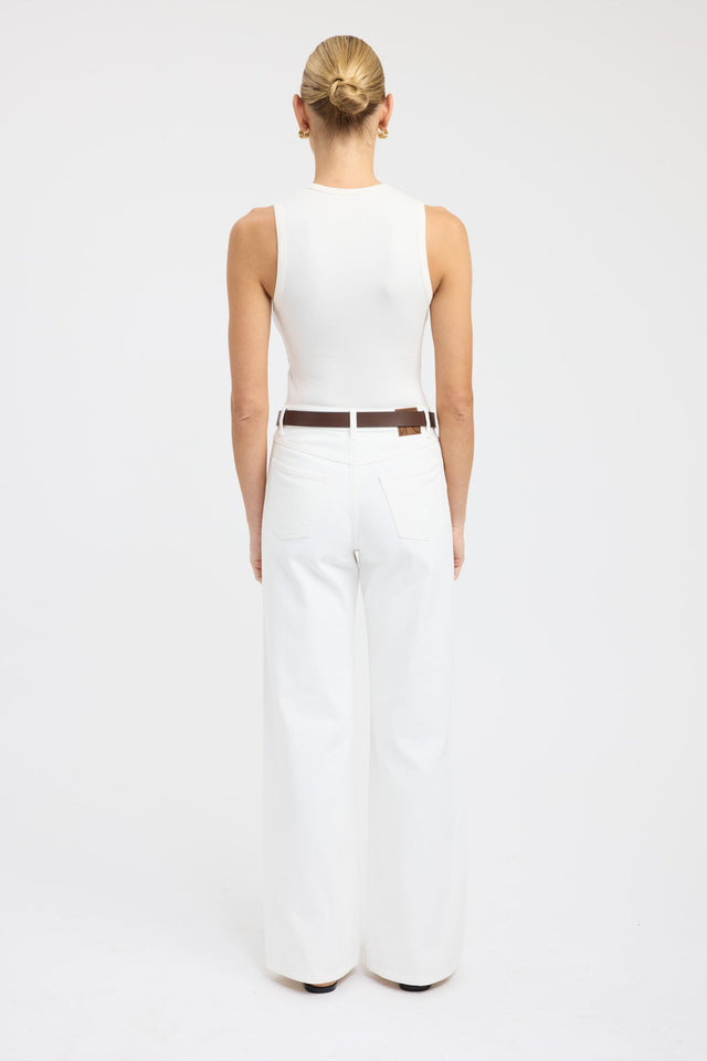 back Kai Straight Leg Jean Kookai Wide-leg Mid-rise black womens-regular-pants 