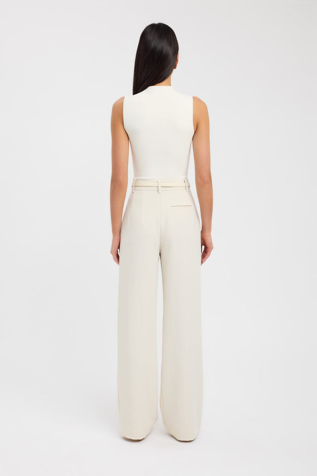 back Serenity Tank Kookai Fitted High-neck brown womens-singlets 