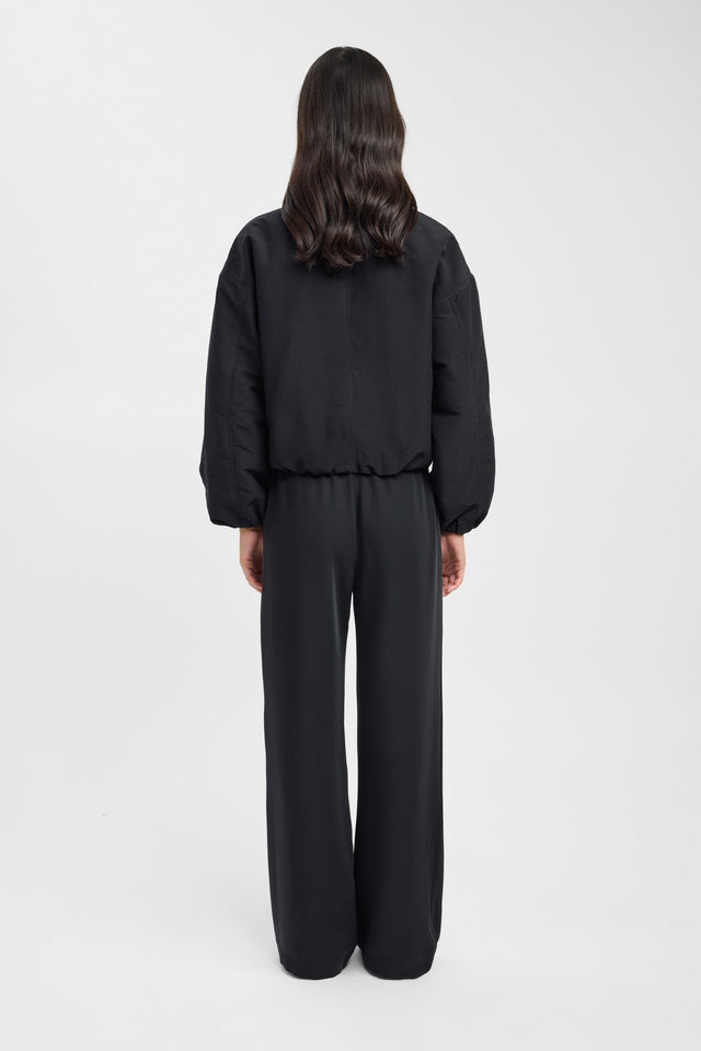 back Kora Bomber Jacket Kookai Long sleeve cropped brown womens-coats-and-jackets 