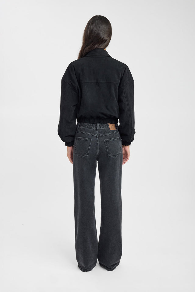 back Suki Bomber Kookai Long sleeve Bomber Short brown womens-coats-and-jackets 