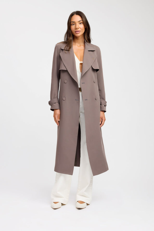 side Lars Core Trench Kookai Long sleeve Trench-coat Full length womens-coats-and-jackets 