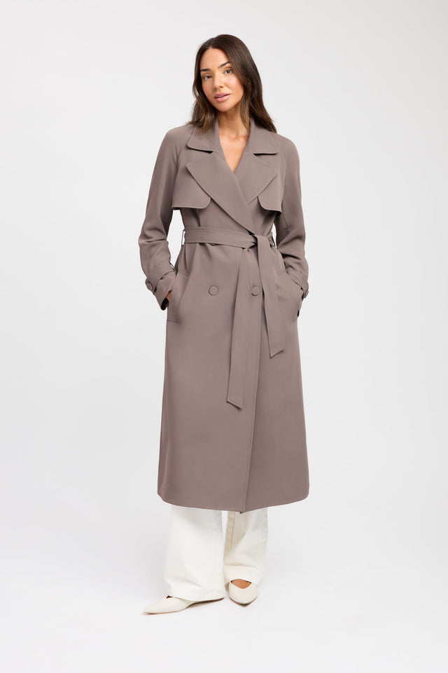 front Lars Core Trench Kookai Long sleeve Trench-coat Full length womens-coats-and-jackets 