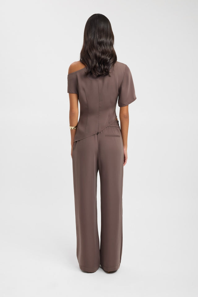 back Maria Asymmetric Top Kookai Relaxed Asymmetry Short sleeves Womens-Blouse 